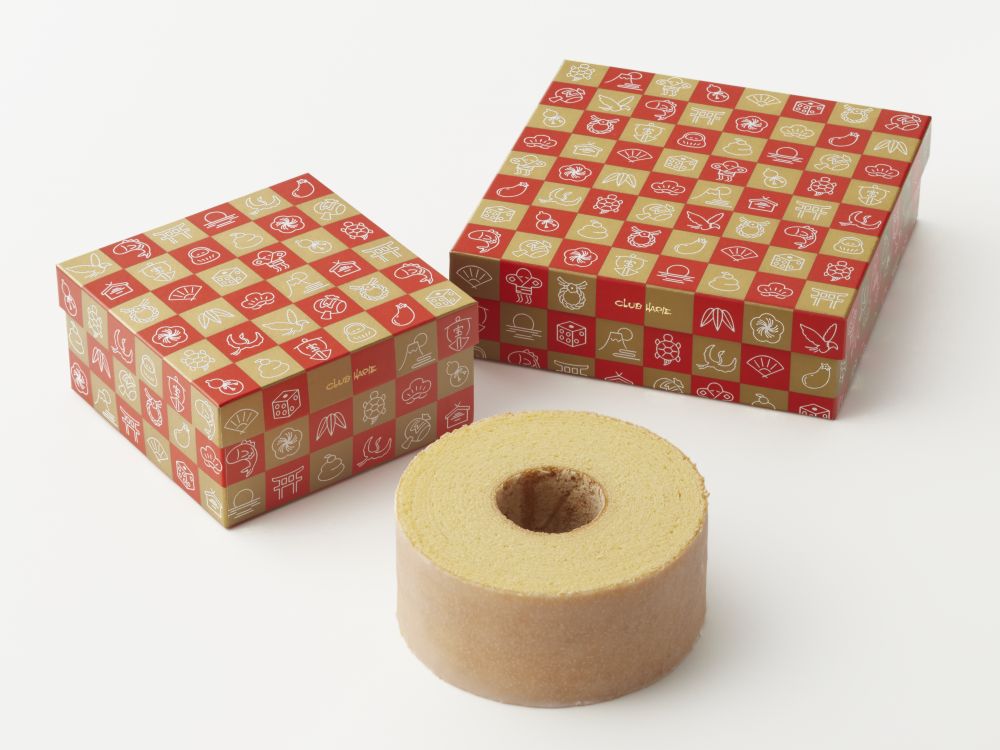 ファッション ニューイヤーバーム ニューイヤー プレゼント CLUB HARIE クラブハリエ バウム バームクーヘン テレビ【アニバーサリー】 迎春 バウム 7cm 15.9×15.9×5.7cm mini 2025 